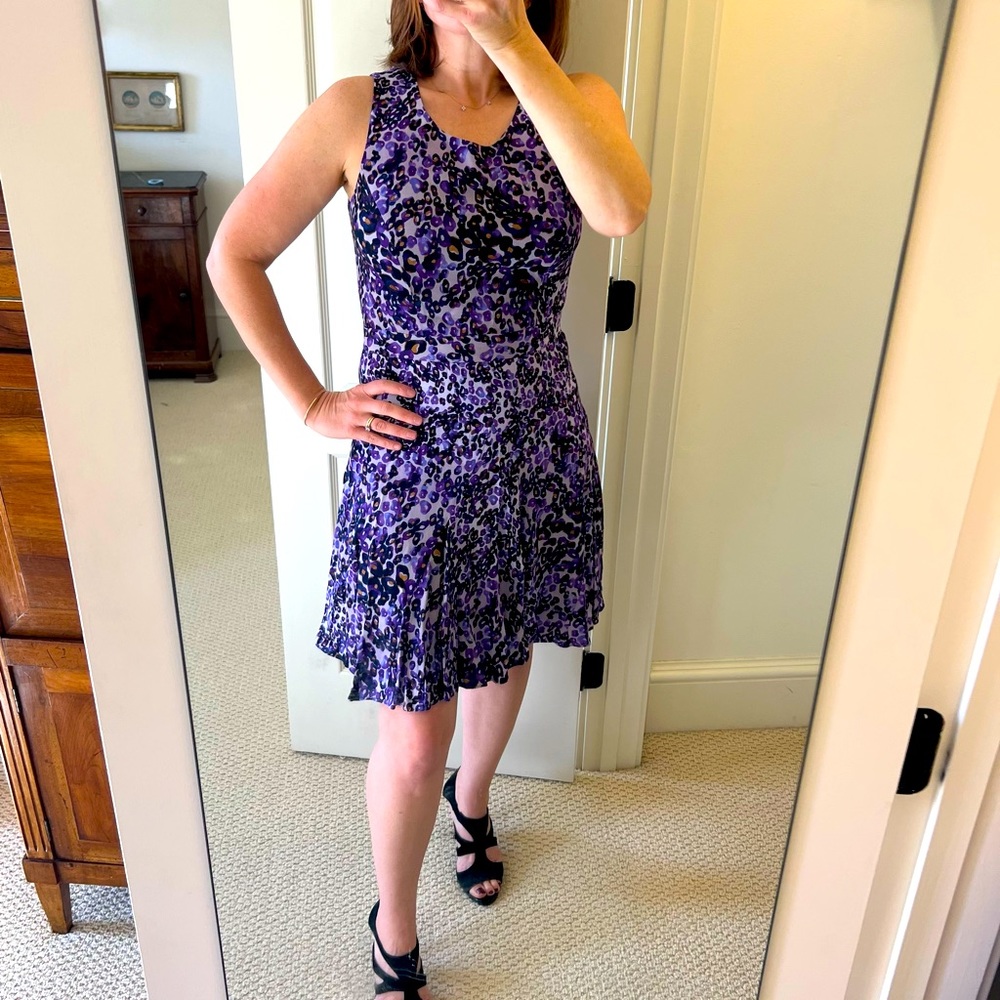 DVF Purple Leopard Dress
